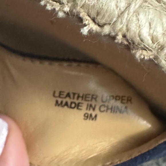 Talbots Ivy Ankle Strap Navy Blue Espadrille Open Toe Sandals Women’s Size 9 - Picture 6 of 6